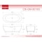 Castello Usa Manhattan 59" Solid Surface Freestanding Bathtub in White CB-GM-8016S - alternate 3